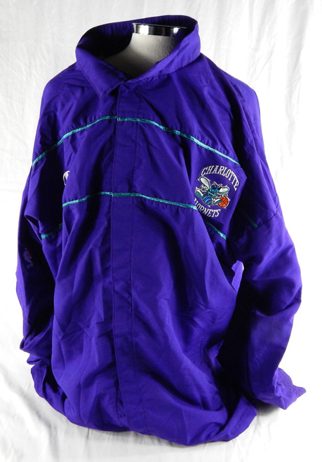 1990s Charlotte Hornets #44 Game Used Purple Warm Up Jacket 56 899