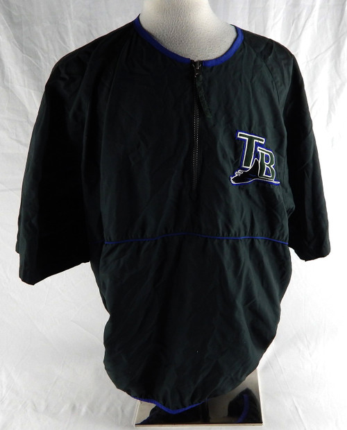 2000s Tampa Bay Rays #24 Game Used Green Batting Practice Jacket 912