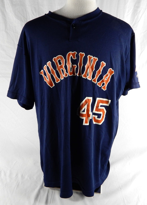 Virginia Cavaliers #45 Game Used Navy Jersey Baseball XL 916