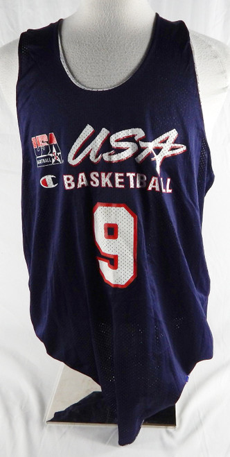 1990s Team USA Basketball #9 Game Issued Navy Practice Jersey XXL 983