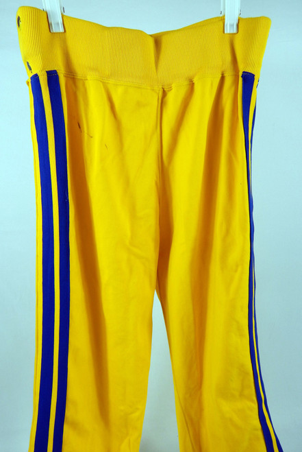 1980s Golden State Warriors Game Used Yellow Warm Up Pants 32 427