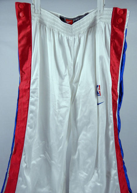Detroit Pistons Game Issued White Warm Up Pants 3XL 451
