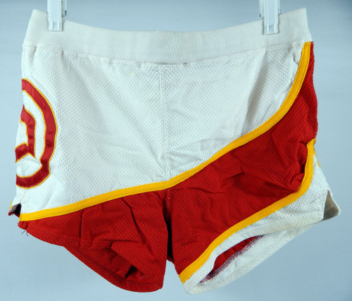 1980s Atlanta Hawks #20 Game Used White Shorts Pacman 34 442