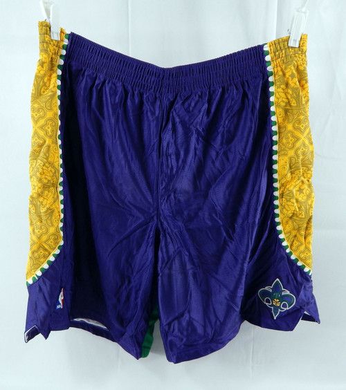 2009-10 New Orleans Hornets Game Issued Purple Shorts Mardi Gras 48 469