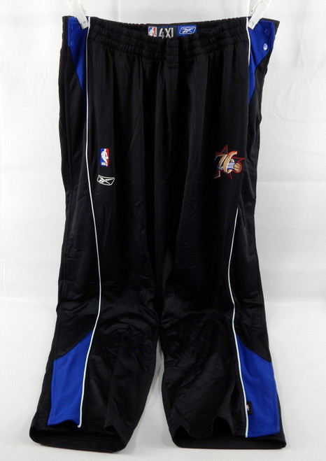 2005-06 Philadelphia 76ers Steven Hunter #45 Game Used Black Warm Up Pants 4XL 1