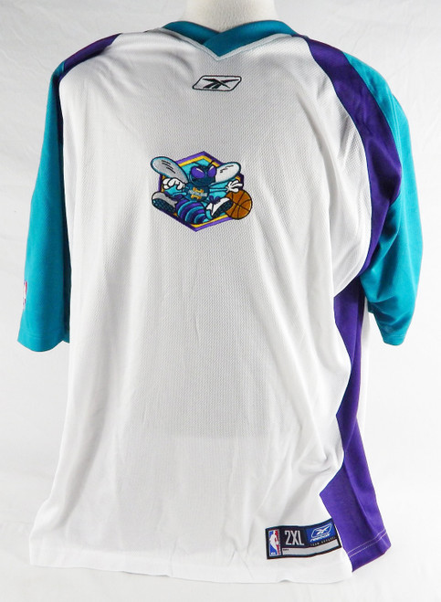 2000s Charlotte Hornets Game Issued White Shooting Shirt 2XL 704