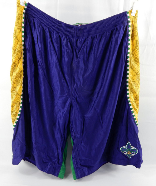 2009-10 New Orleans Hornets Game Issued Purple Shorts Mardi Gras 5XL 480