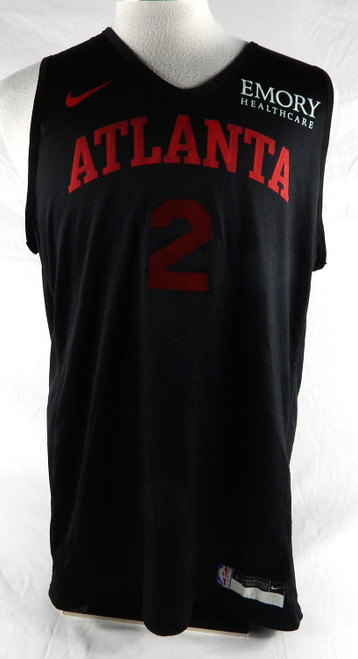 2024-25 Atlanta Hawks Keaton Wallace #2 Game Issued Used Black Practice Jersey 3