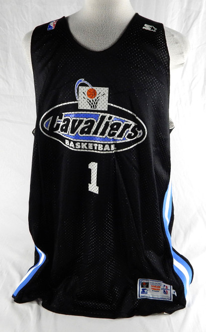 1990s Cleveland Cavaliers #1 Game Issued Black Practice Jersey XL 005