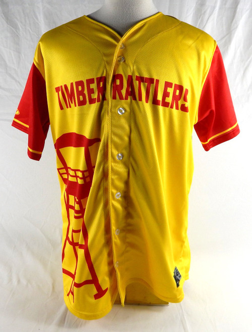 2024 Wisconsin Timber Rattlers #7 Game Used Yellow Jersey Rescue Hi-Surf 46 309