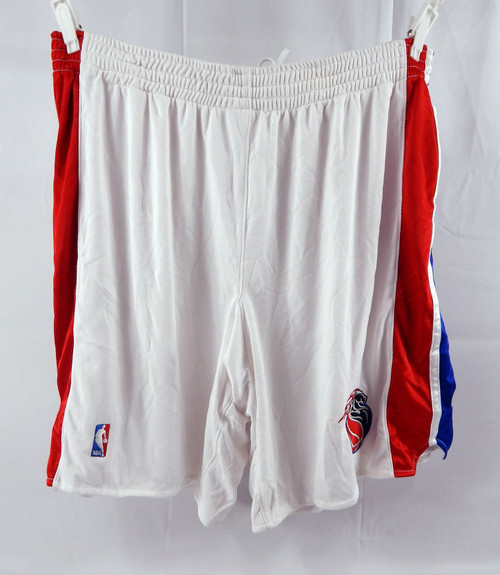 2000s Detroit Pistons Game Issued White Shorts 48 544