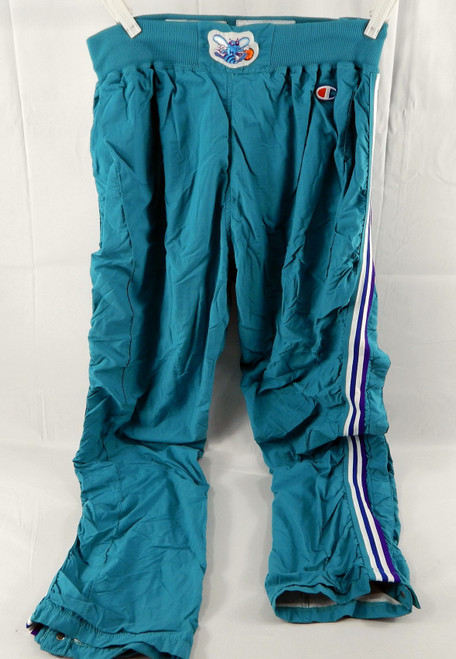 1994-95 Charlotte Hornets James Blackwell #7 Game Used Teal Warm Up Pants 40 553