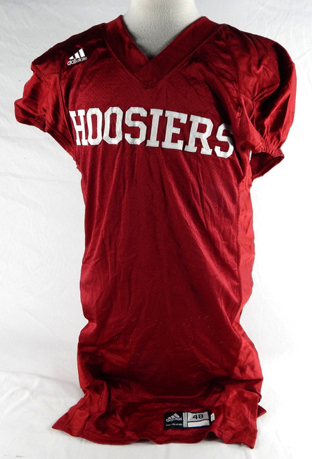 2005 Indiana Hoosiers Blank Game Issued Red Jersey Football 48 208