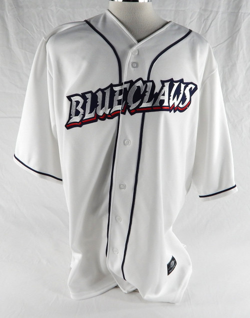 Lakewood BlueClaws Blank Game Issued White Jersey 4XL 867