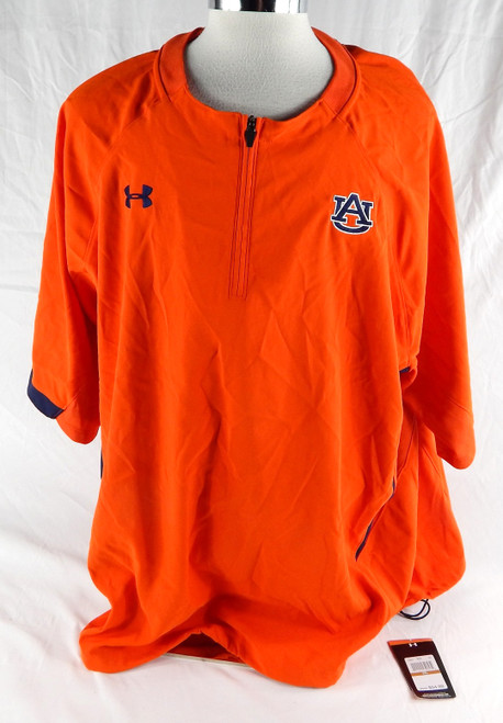 Auburn Tigers  Team Issued Orange Quarter Zip Shirt 4XL 148