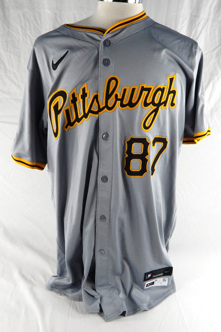 2024 Pittsburgh Pirates Justin Meccage #87 Game Issued Grey Jersey 48 693