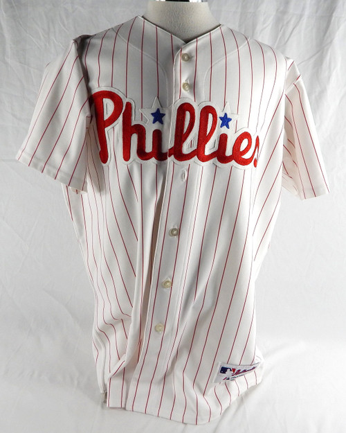 2005-06 Philadelphia Phillies Bill Dancy #16 Game Used White Jersey 48 990