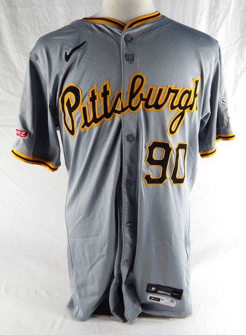 2024 Pittsburgh Pirates Raul Hernandez #90 Game Issued Pos Used Grey Jersey 7