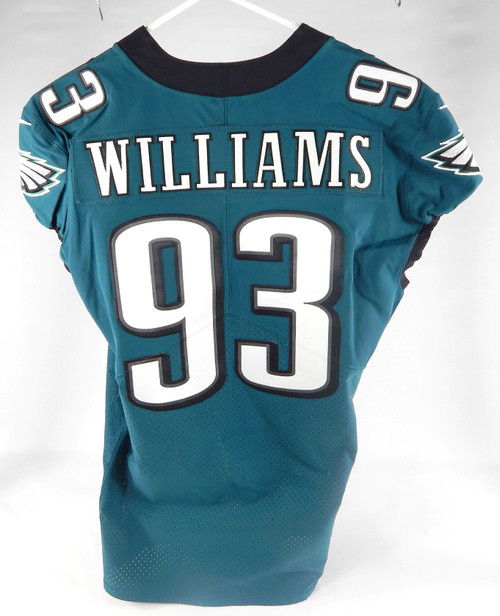 Philadelphia Eagles Milton Williams #93 Game Used Green Jersey 46 DP71313