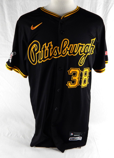2024 Pittsburgh Pirates Edward Olivares #38 Game Used Black Jersey 44 276