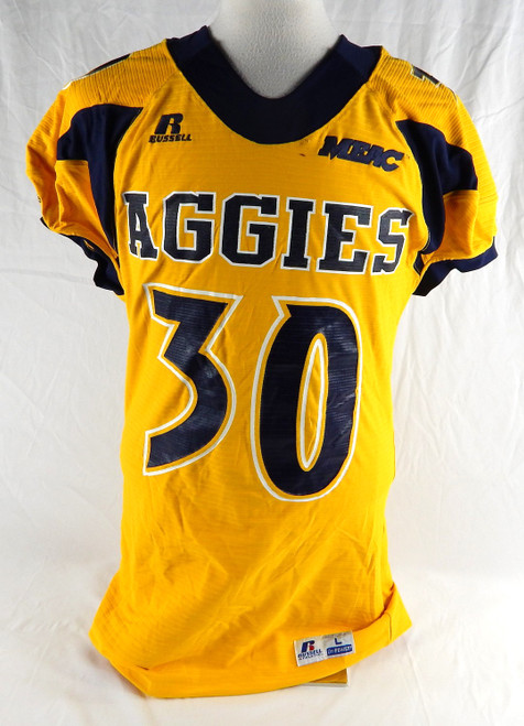 North Carolina A&T Aggies #30 Game Used Yellow Jersey Football L 305