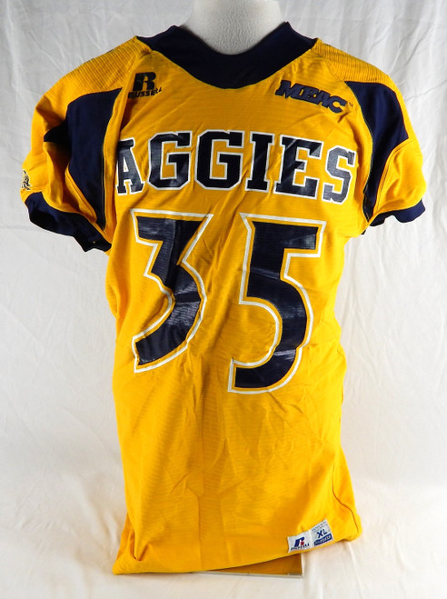 North Carolina A&T Aggies #35 Game Used Yellow Jersey Football XL 309