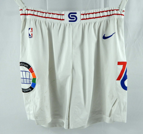 2024-25 Philadelphia 76ers Guerschon Yabusele #28 Game Used White Shorts City 0