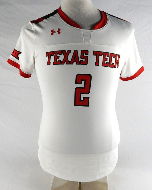 Texas Tech Red Raiders #2 Game Used White Jersey Womens Soccer M 126