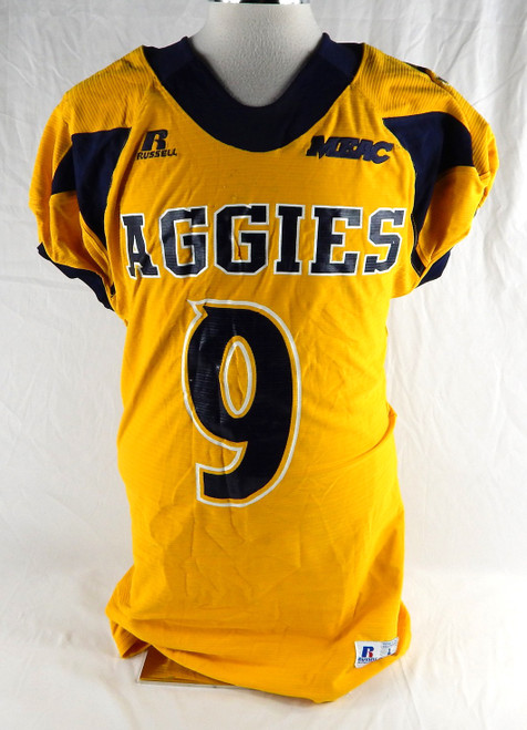 North Carolina A&T Aggies #9 Game Used Yellow Jersey Football L 306