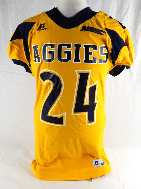 North Carolina A&T Aggies #24 Game Used Yellow Jersey Football L 308