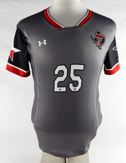 2021 Texas Tech Red Raiders #25 Game Used Grey Jersey Womens Soccer S 686