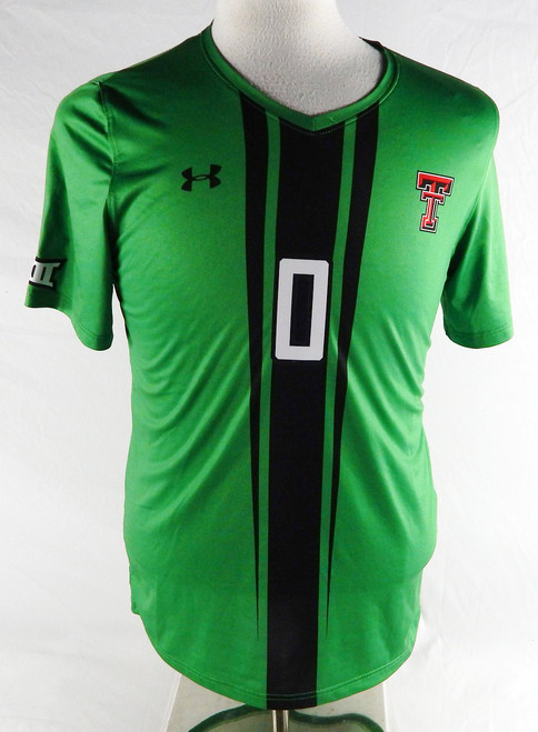 Texas Tech Red Raiders #0 Game Used Green Jersey Womens Soccer M 702