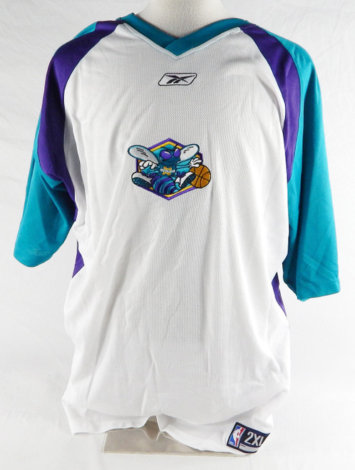 2000s Charlotte Hornets Game Issued White Shooting Shirt 2XL 709