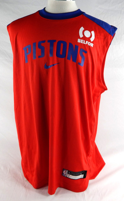 2024-25 Detroit Pistons Paul Reed #7 Game Used Red Tank Top Shooting Shirt XL 72