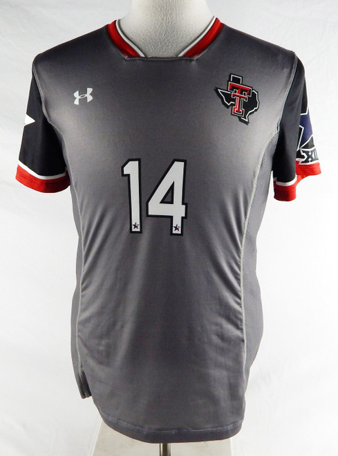 2021 Texas Tech Red Raiders #14 Game Issued P Used Grey Jersey Womens Soccer M 3