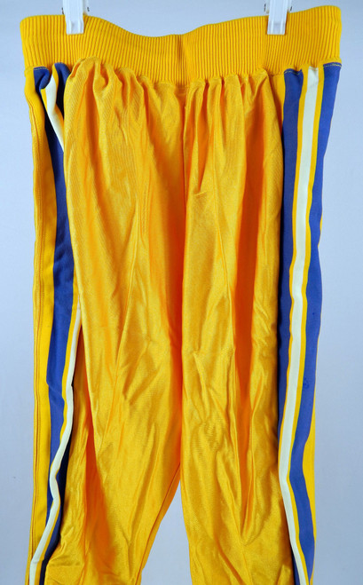 1980s Golden State Warriors #32 Game Used Yellow Warm Up Pants 34 428