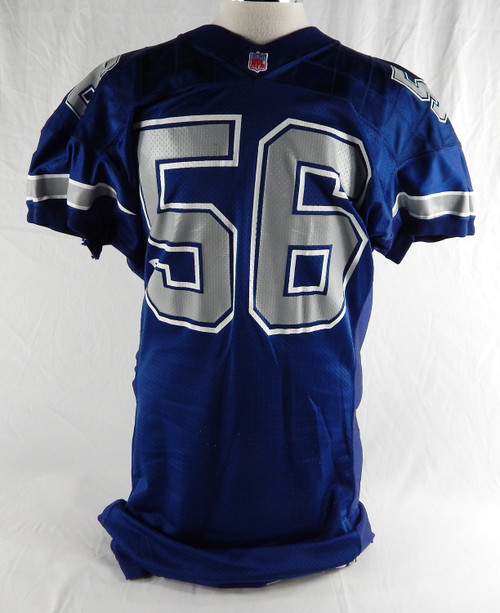 1994 Dallas Cowboys Reggie Barnes #56 Game Used Blue Jersey 50 160