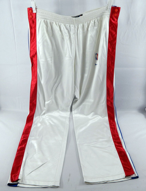2003-04 Detroit Pistons Tayshaun Prince #22 Game Used White Warm Up Pants 3XL 10
