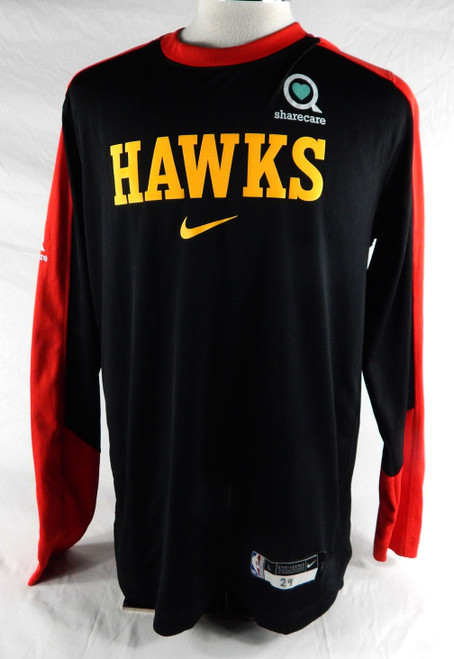 2024-25 Atlanta Hawks Daegwon Plowden #29 Game Used Red Shooting Shirt L 635