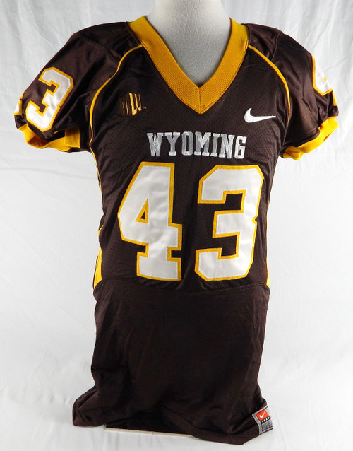 2010-13 Wyoming Cowboys Devyn Harris #43 Game Used Brown Jersey Football L 357