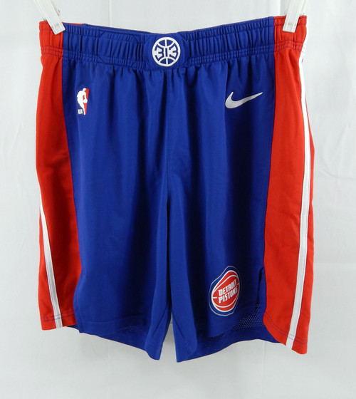 2024-25 Detroit Pistons Simone Fontecchio #19 Game Used Blue Shorts XL 40 748