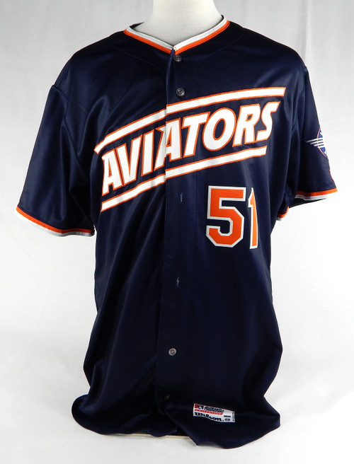 2024 Las Vegas Aviators Ryan Brown #51 Game Used Navy Jersey 46 364