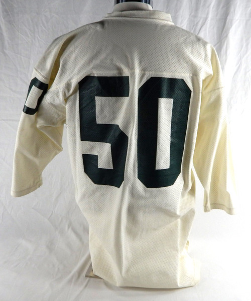 Eastern Michigan Eagles #50 Game Used White Jersey Football XXL 220