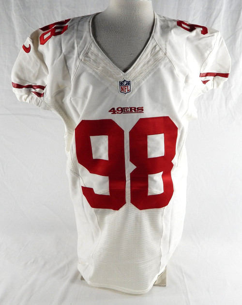 2015 San Francisco 49ers #98 Game Issued White Jersey 46 939