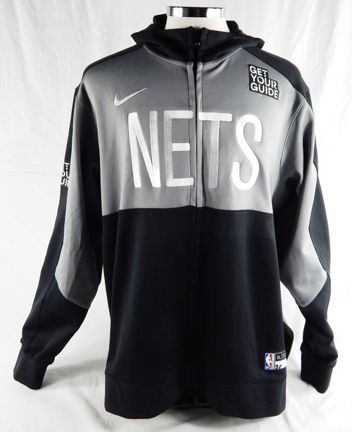 2024-25 Brooklyn Nets Day'Ron Sharpe #20 Game Used Black Warm Up Jacket XL 977