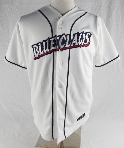 Lakewood BlueClaws Blank Game Issued White Jersey XL 862