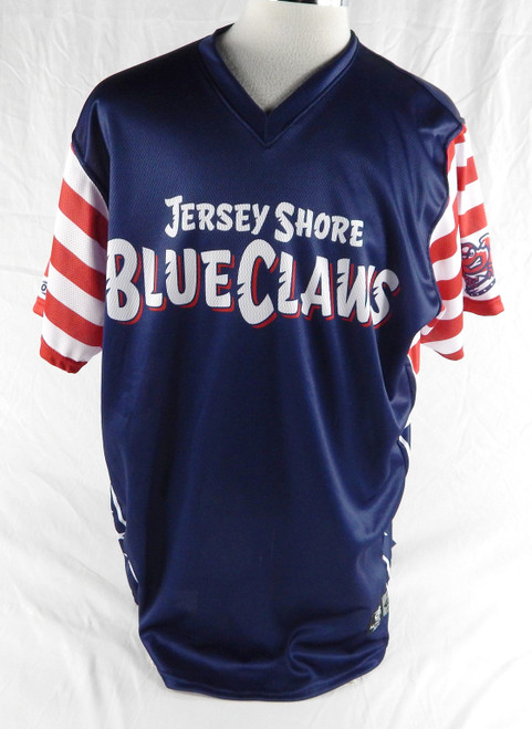 2024 Lakewood BlueClaws #38 Game Used Navy Jersey Military Apprecaition 2