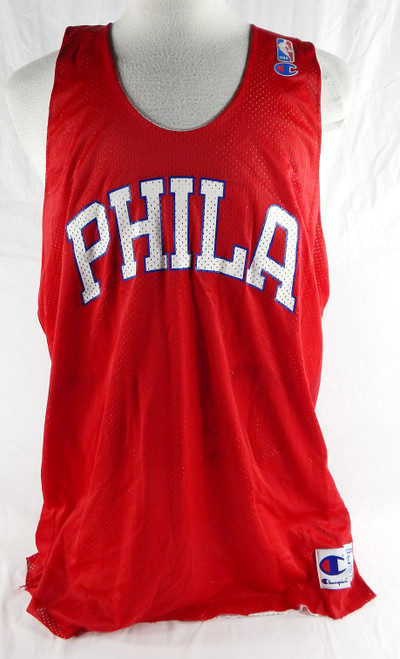 1990s Philadelphia 76ers Game Issued Red Practice Jersey XXL 980