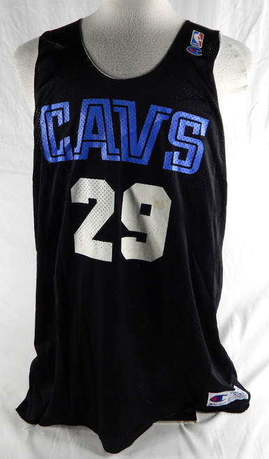 1990s Cleveland Cavaliers #29 Game Issued Black Practice Jersey XXL 993