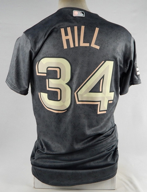 2023 Washington Nationals Derek Hill #34 Game Issued Grey Jersey City Connect 3
